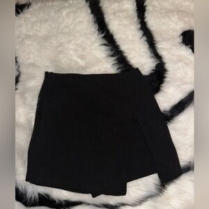 Black Asymmetrical Skort